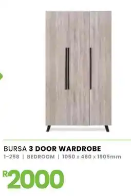 Fair Price Bursa 3 door wardrobe offer