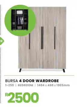 Fair Price Bursa 4 door wardrobe offer