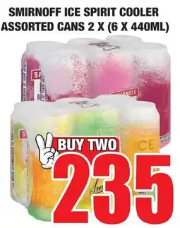 Boxer Superstores Smirnoff ice spirit cooler assorted cans offer