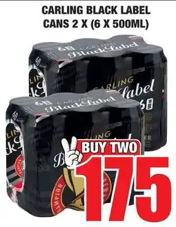 Boxer Superstores Carling black label cans offer