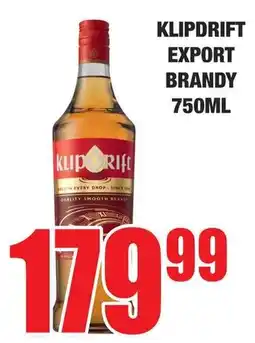 Boxer Superstores Klipdrift export brandy offer