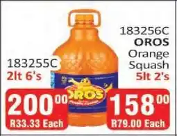 KitKat Cash and Carry OROS Orange Squash 5lt 2's offer