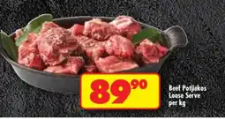 Shoprite BEEF POTJIEKOS LOOSE SERVE per kg offer