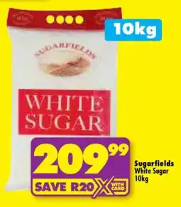 Shoprite SUGARFIELDS WHITE SUGAR 10kg offer