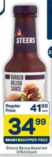Pick n Pay Steers Sauce Assorted-375ml Each offer