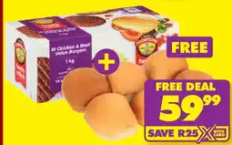 Shoprite 10 Chicken & Beef Value Burgers offer
