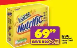 Shoprite NUTRIFIC WHOLEWHEAT BISCUIT CEREAL 1,35kg offer