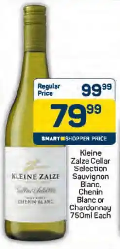 Pick n Pay Kleine Zalze Cellar Selection Sauvignon Blanc, Chenin Blanc or Chardonnay offer