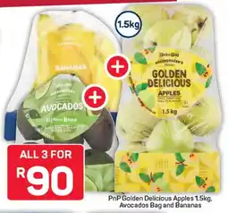 Pick n Pay Hypermarket PnP Golden Delicious Apples, Avocados Bag and Bananas offer