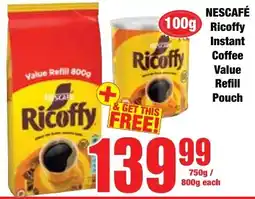Boxer Superstores Nescafé Ricoffy Instant Coffee Value Refill Pouch offer
