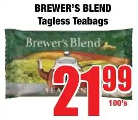 Boxer Superstores Brewer's Blend Tagless Teabags offer