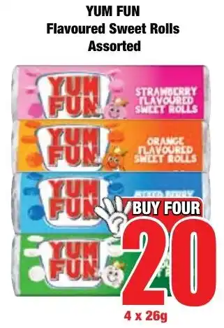 Boxer Superstores Yum Fun Flavoured Sweet Rolls Assorted offer