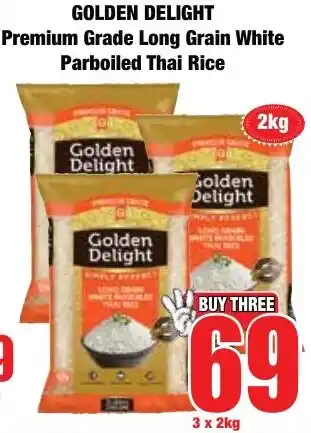 Boxer Superstores Golden Delight Premium Grade Long Grain White Parboiled Thai Rice offer
