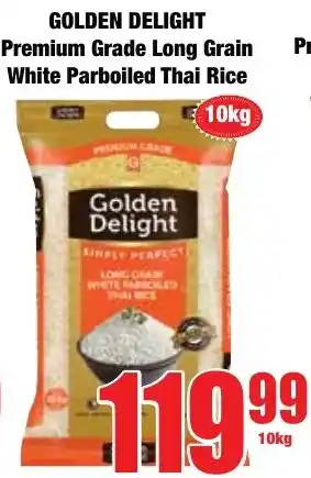 Boxer Superstores Golden Delight Premium Grade Long Grain White Parboiled Thai Rice offer