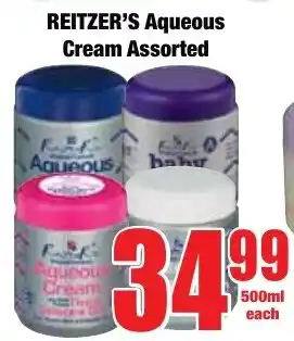 Boxer Superstores Reitzer's Aqueous Cream Assorted offer