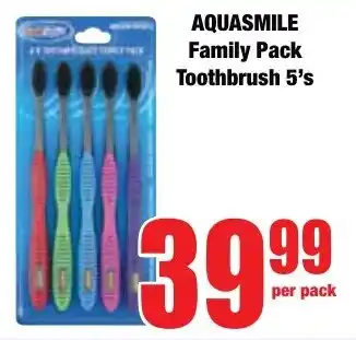 Boxer Superstores Aquasmile Family Pack Toothbrush offer