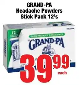 Boxer Superstores Grand-pa Headache Powders Stick Pack offer