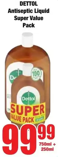 Boxer Superstores Dettol Antiseptic Liquid Super Value Pack offer