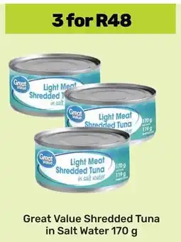 Game Great Value Shredded Tuna in Salt Water offer