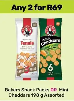 Game Bakers Snack Packs OR Mini Cheddars Assorted offer