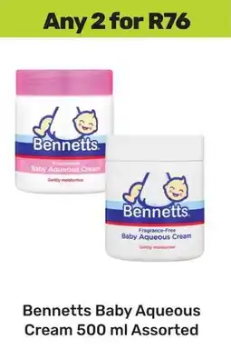 Game Bennetts Baby Aqueous Cream Assorted offer