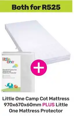 Game Little One Camp Cot Mattress plus Little One Mattress Protector offer