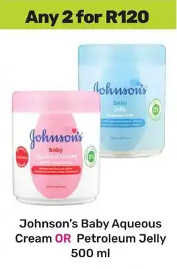 Game Johnson's Baby Aqueous Cream OR Petroleum Jelly offer