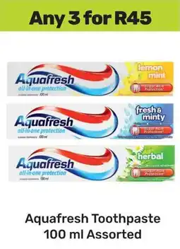 Game Aquafresh Toothpaste Assorted offer