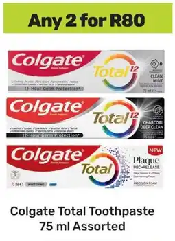 Game Colgate Total Toothpaste Assorted offer