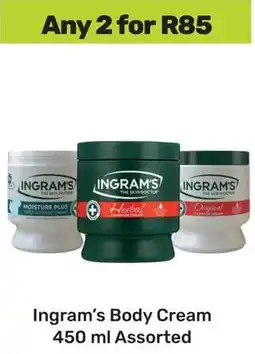 Game Ingram's Body Cream Assorted offer