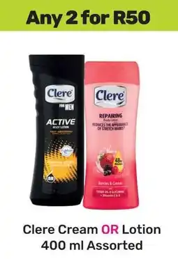 Game Clere Cream or Lotion Assorted offer