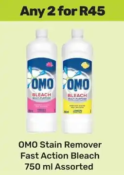 Game OMO Stain Remover Fast Action Bleach Assorted offer