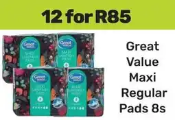 Game Great Value Maxi Regular Pads offer