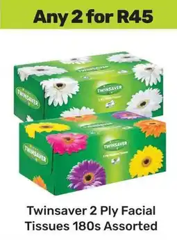 Game Twinsaver 2 Ply Facial Tissues Assorted offer