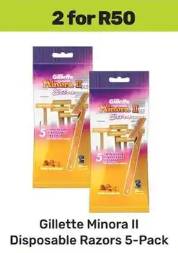 Game Gillette Minora II Disposable Razors offer