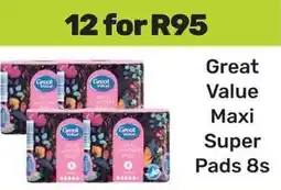 Game Great Value Maxi Super Pads offer