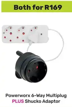 Game Powerworx 6-Way Multiplug plus Shucko Adaptor offer