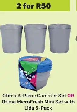 Game Otima Canister Set OR Otima MicroFresh Mini Set with Lids offer