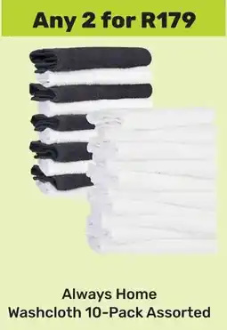 Game Always Home Washcloth Assorted offer