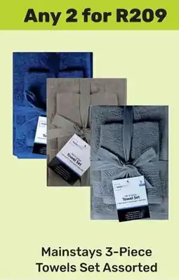 Game Mainstays Towels Set Assorted offer