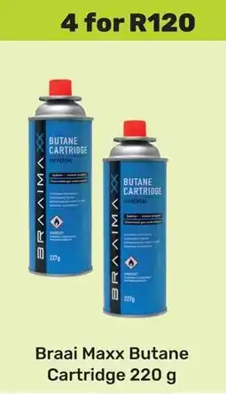 Game Braai Maxx Butane Cartridge offer
