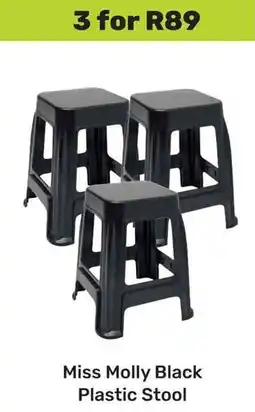 Game Miss Molly Black Plastic Stool offer
