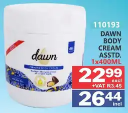 Arrow Cash And Carry Dawn body cream offer