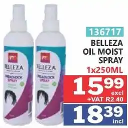Arrow Cash And Carry Belleza oil moist spray offer