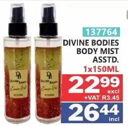 Arrow Cash And Carry Divine bodies body mist offer