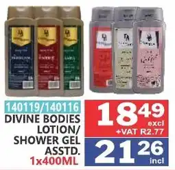 Arrow Cash And Carry Divine bodies lotion/ shower gel offer