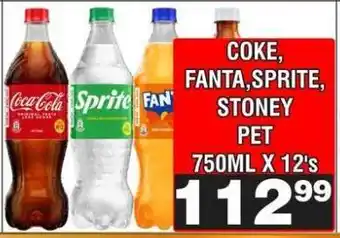 Advance Cash n Carry Coke, Fanta, Sprite, Stoney PET offer