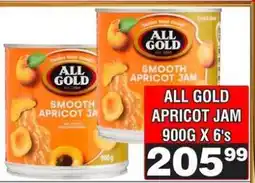 Advance Cash n Carry ALL GOLD APRICOT JAM 900G X 6's offer