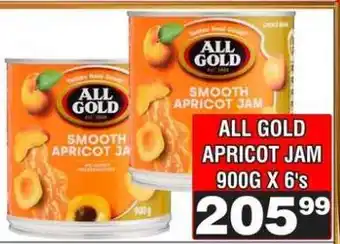 Advance Cash n Carry ALL GOLD APRICOT JAM 900G X 6's offer