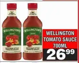 Advance Cash n Carry WELLINGTON TOMATO SAUCE 700ML offer